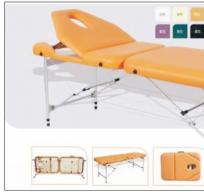 Folding massage bed